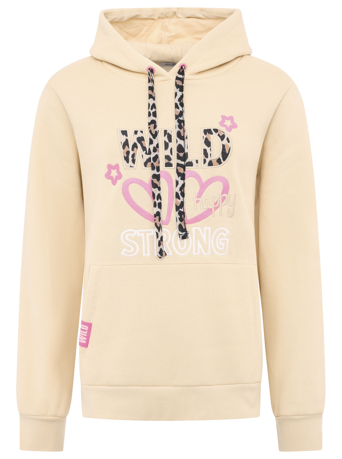 Hoodie BW "Wild Strong Happy" Beige 2XL