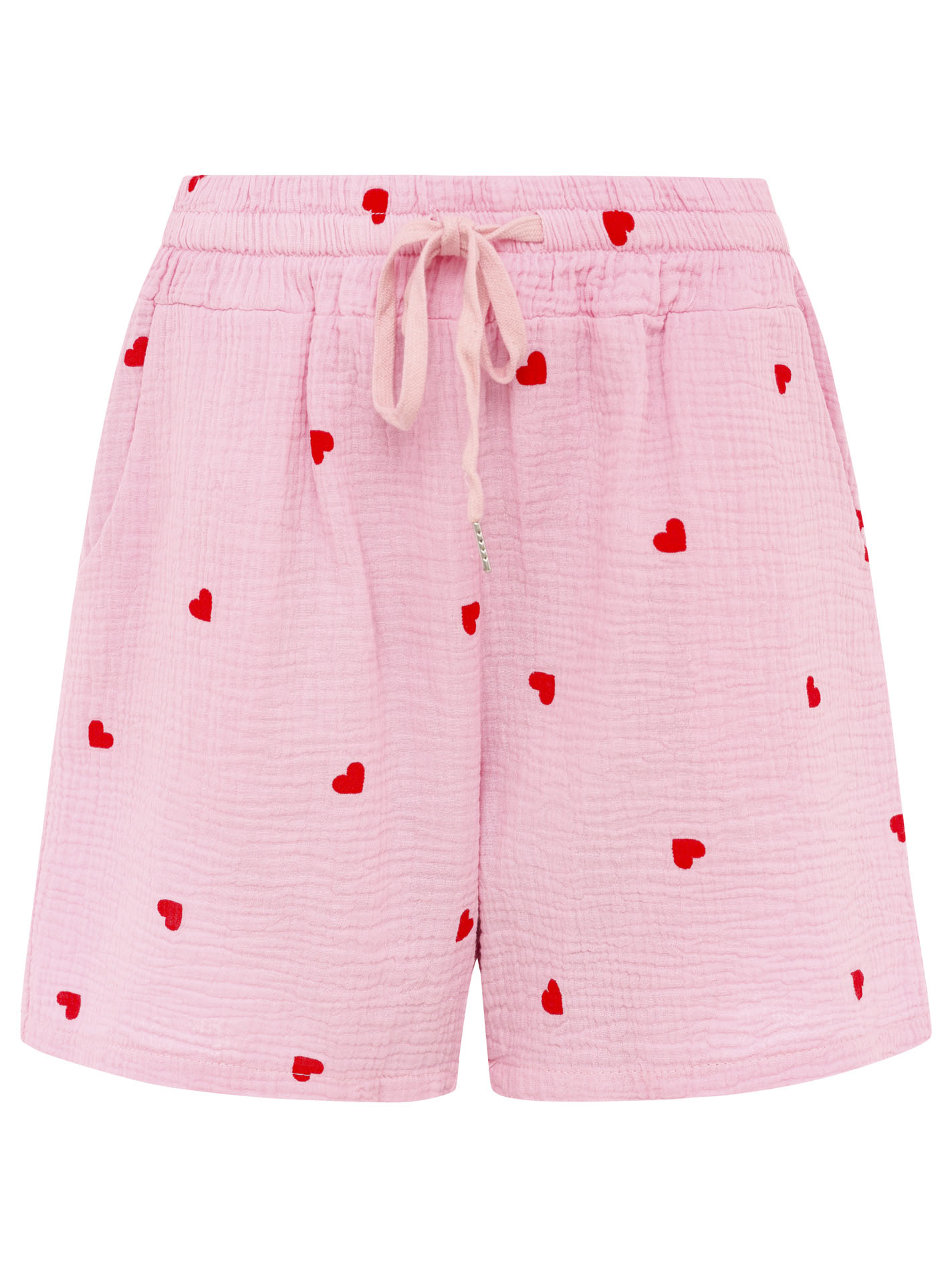 Musselin Shorts "Herz & Streifen"