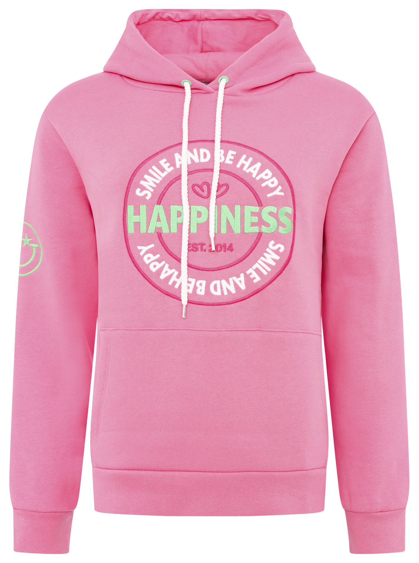 Hoodie BW "Smile and Be Happy"