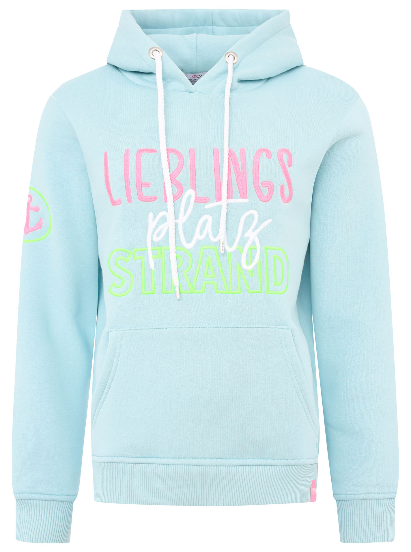 Hoodie BW "Lieblingsplatz Strand" 2XL Türkis