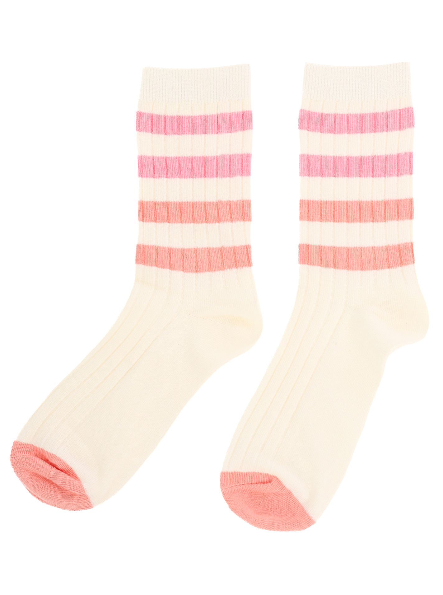 Tennissocken 10er Set BW "Pastell Streifen"