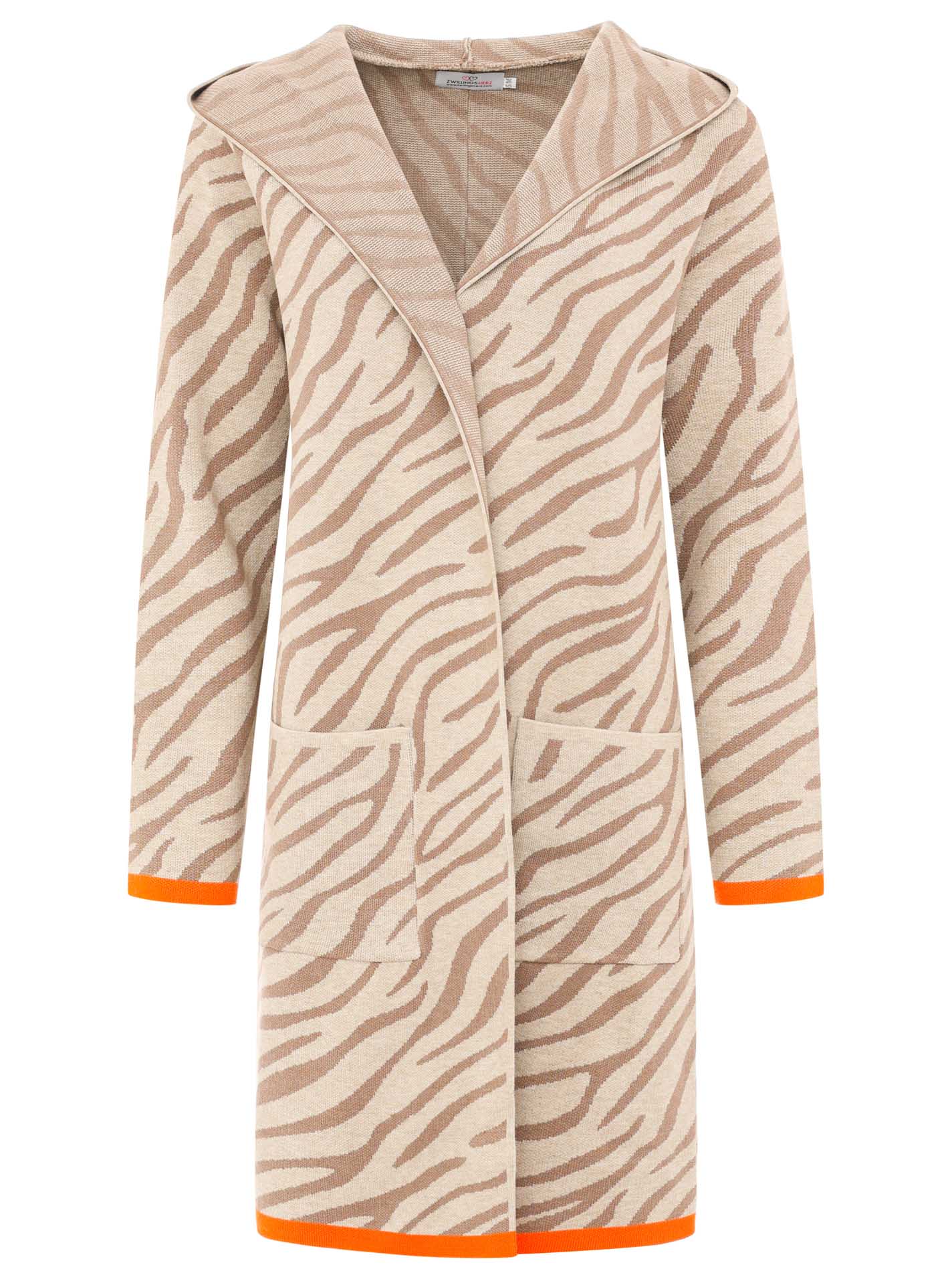 Cardigan Viskose Kapuze "Zebra"