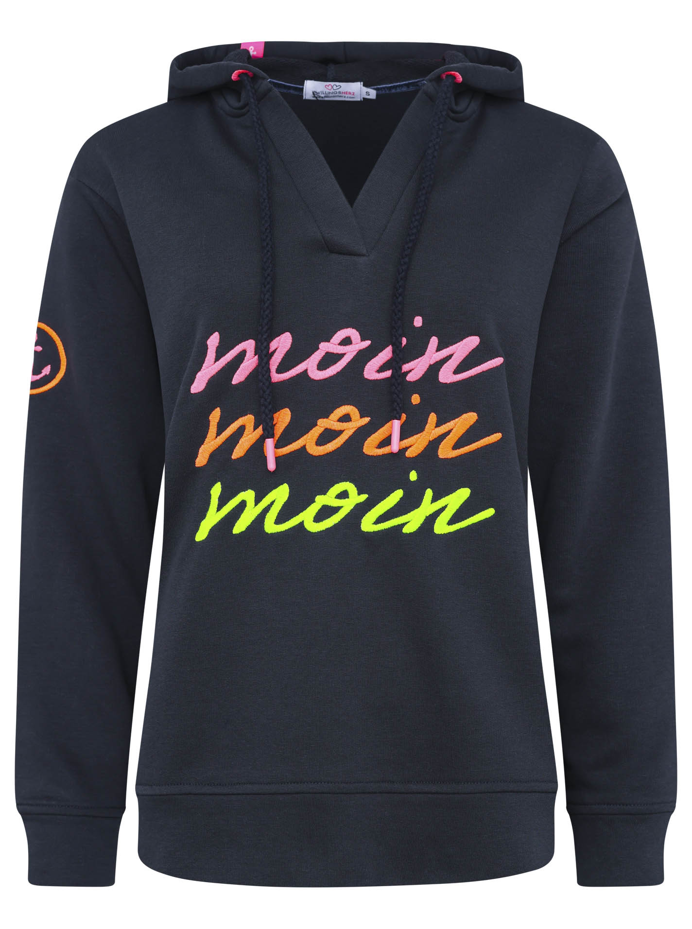 V-Neck Hoodie "Moin Moin Moin"