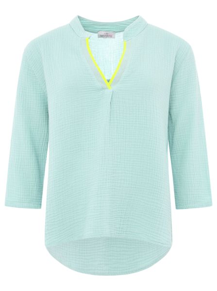 Musselin Bluse BW "Neon Kante"