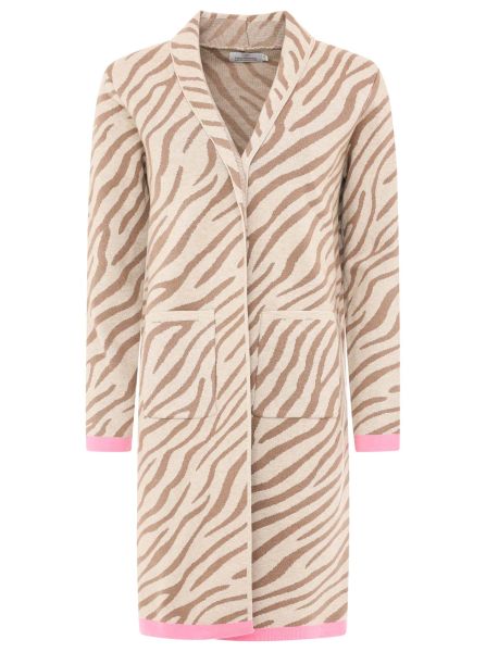 Cardigan Viskose Schalkragen "Zebra"