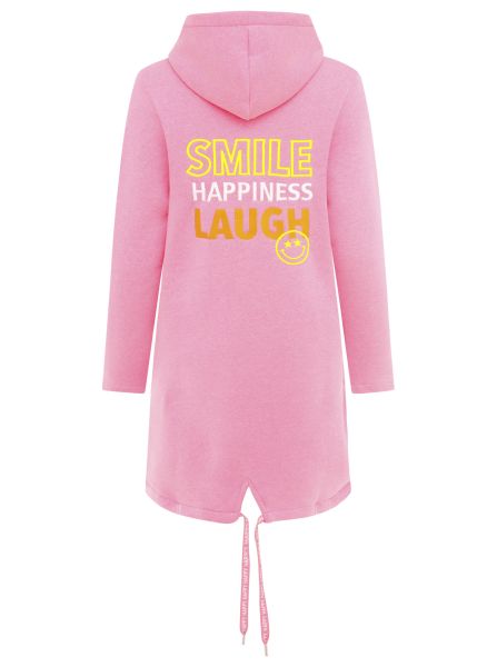 Hoodiemantel BW "Smile Happiness Laugh"