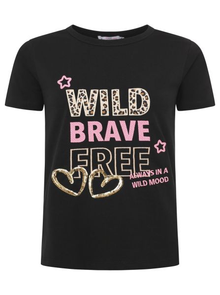 Shirt BW "Brave & Free"