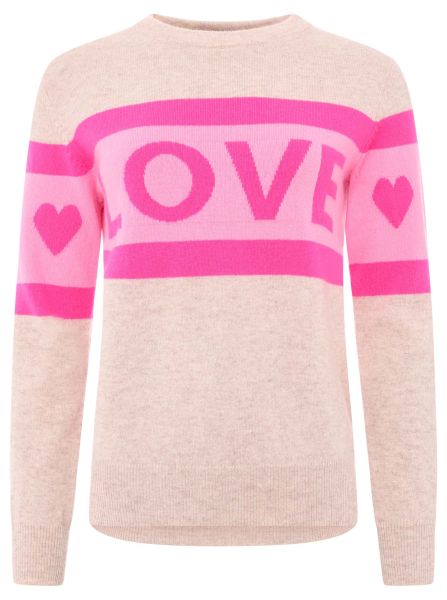 100% Cashmere Rundhals Pullover "LOVE"