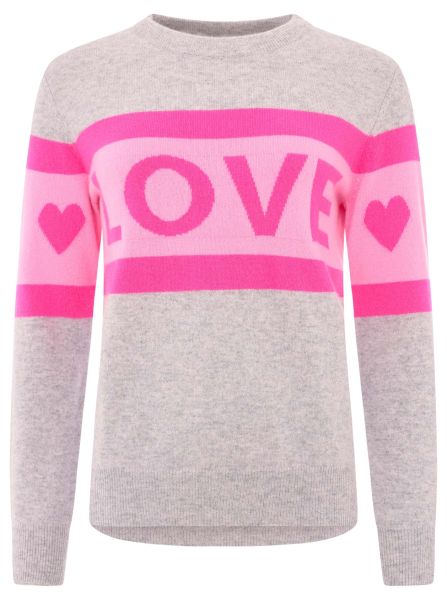 100% Cashmere Rundhals Pullover "LOVE"