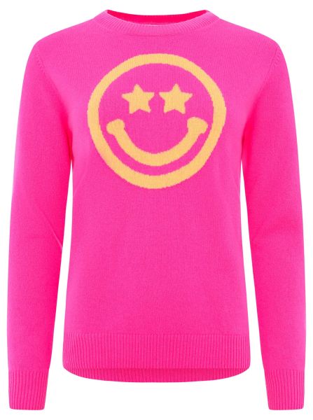 100% Cashmere Pullover Rundhals "Happyface"