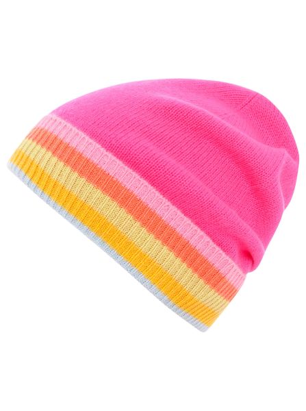 100% Cashmere Umschlagmütze "Regenbogen"