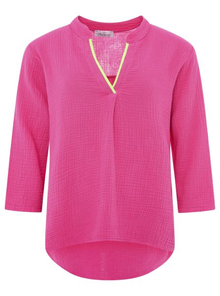 Musselin Bluse BW "Neon Kante"