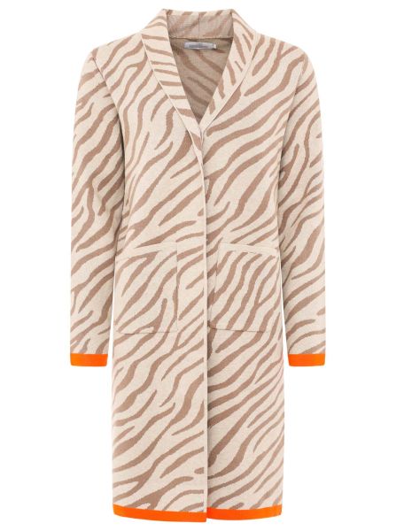 Cardigan Viskose Schalkragen "Zebra"