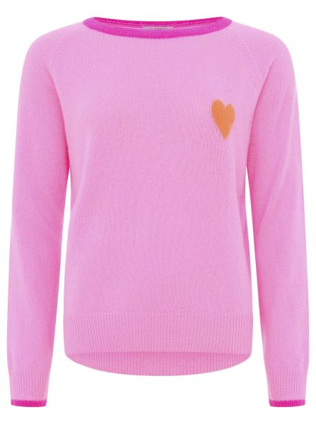 100% Cashmere Blogger Pullover "Kleines Herz"