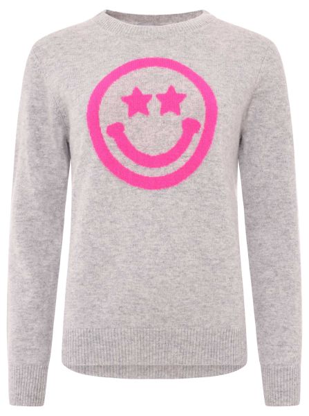 100% Cashmere Pullover Rundhals "Happyface"