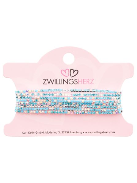 Armband 10er Set "dünnes Glitzer"